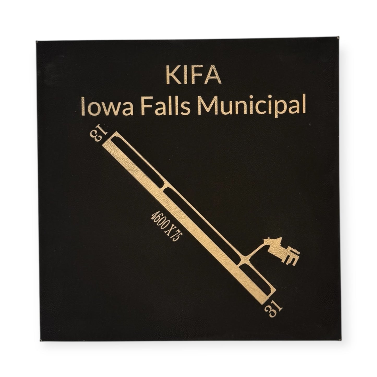 Custom Engraved Airport Canvas – Premium Leatherette Aviation Art