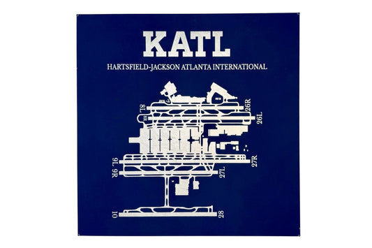 Custom Engraved Airport Canvas – Premium Leatherette Aviation Art